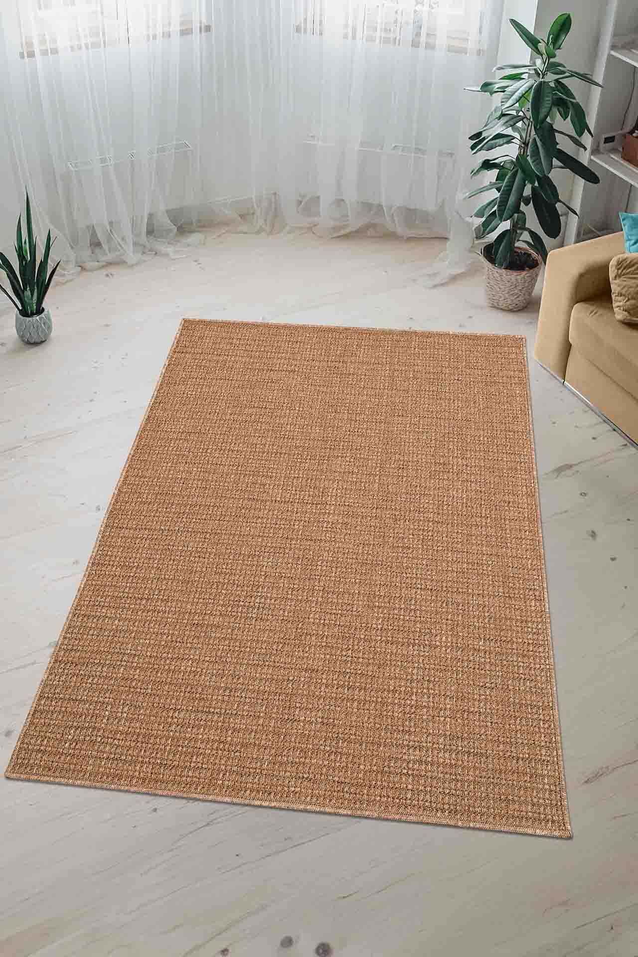 Juteks Naturel Jüt Halı Örme Kilim Sisal Hasır Halı Yıkanabilir Mutfak Balkon Halısı Kaymaz Taban