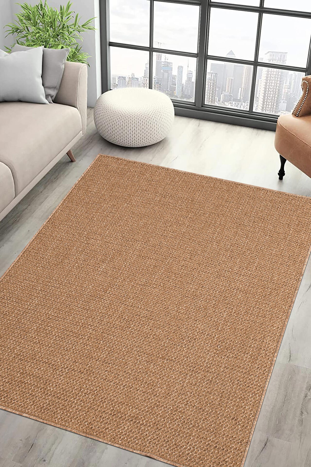 Juteks Naturel Jüt Halı Örme Kilim Sisal Hasır Halı Yıkanabilir Mutfak Balkon Halısı Kaymaz Taban