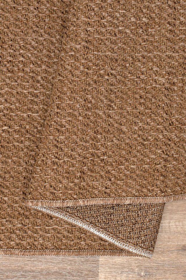 Juteks Naturel Jüt Halı Örme Kilim Sisal Hasır Halı Yıkanabilir Mutfak Balkon Halısı Kaymaz Taban