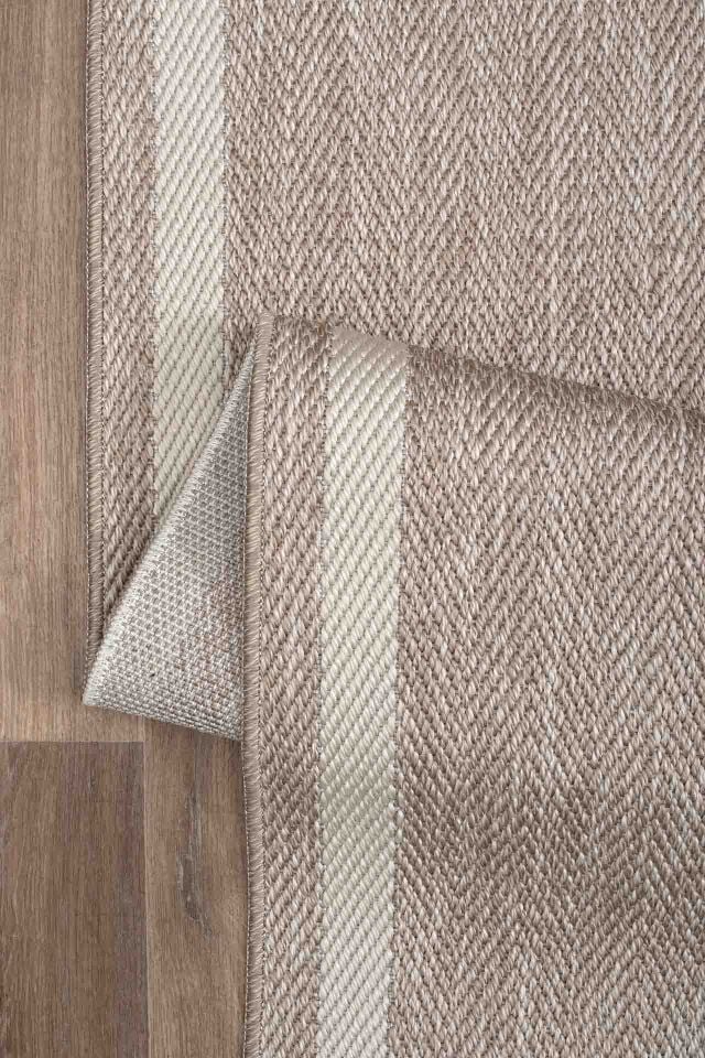 Shine Bej Kaymaz Taban Bordür Yolluk Sisal Hol Koridor Halısı Kolay Temizlenebilir Kilim Halı Yolluk