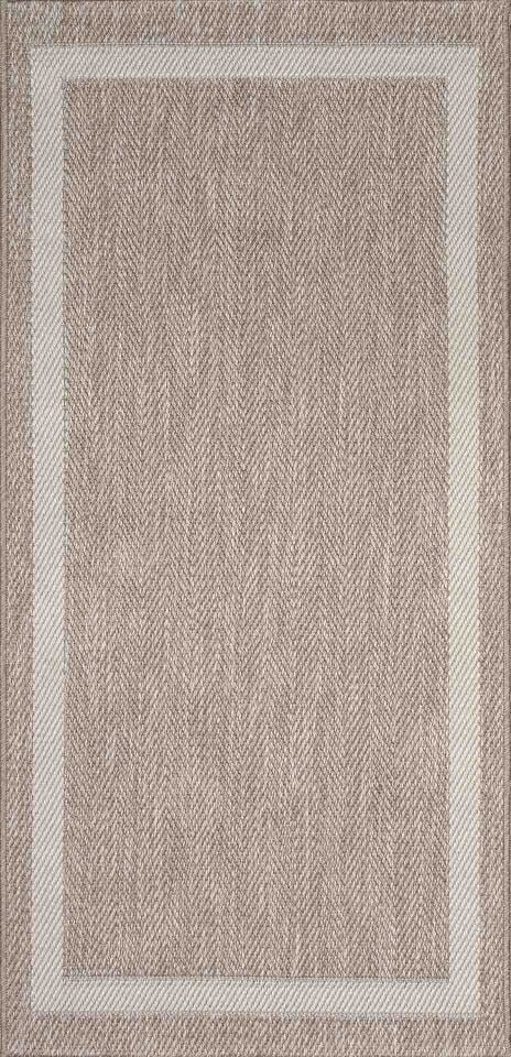 Shine Bej Kaymaz Taban Bordür Yolluk Sisal Hol Koridor Halısı Kolay Temizlenebilir Kilim Halı Yolluk