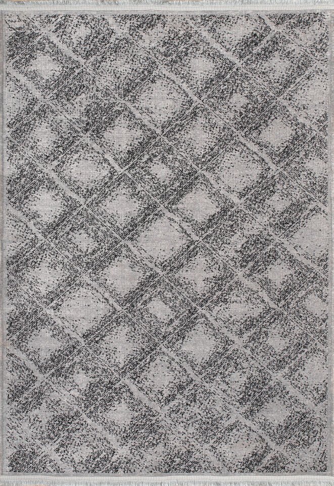 Serelia Şönil Kilim Dokuma ve Kaymaz Taban Antialerjik Makinede Yıkanabilir Leke Tutmaz Halı Gri