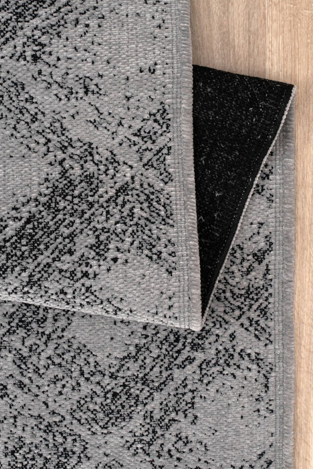 Serelia Şönil Kilim Dokuma ve Kaymaz Taban Antialerjik Makinede Yıkanabilir Leke Tutmaz Halı Gri