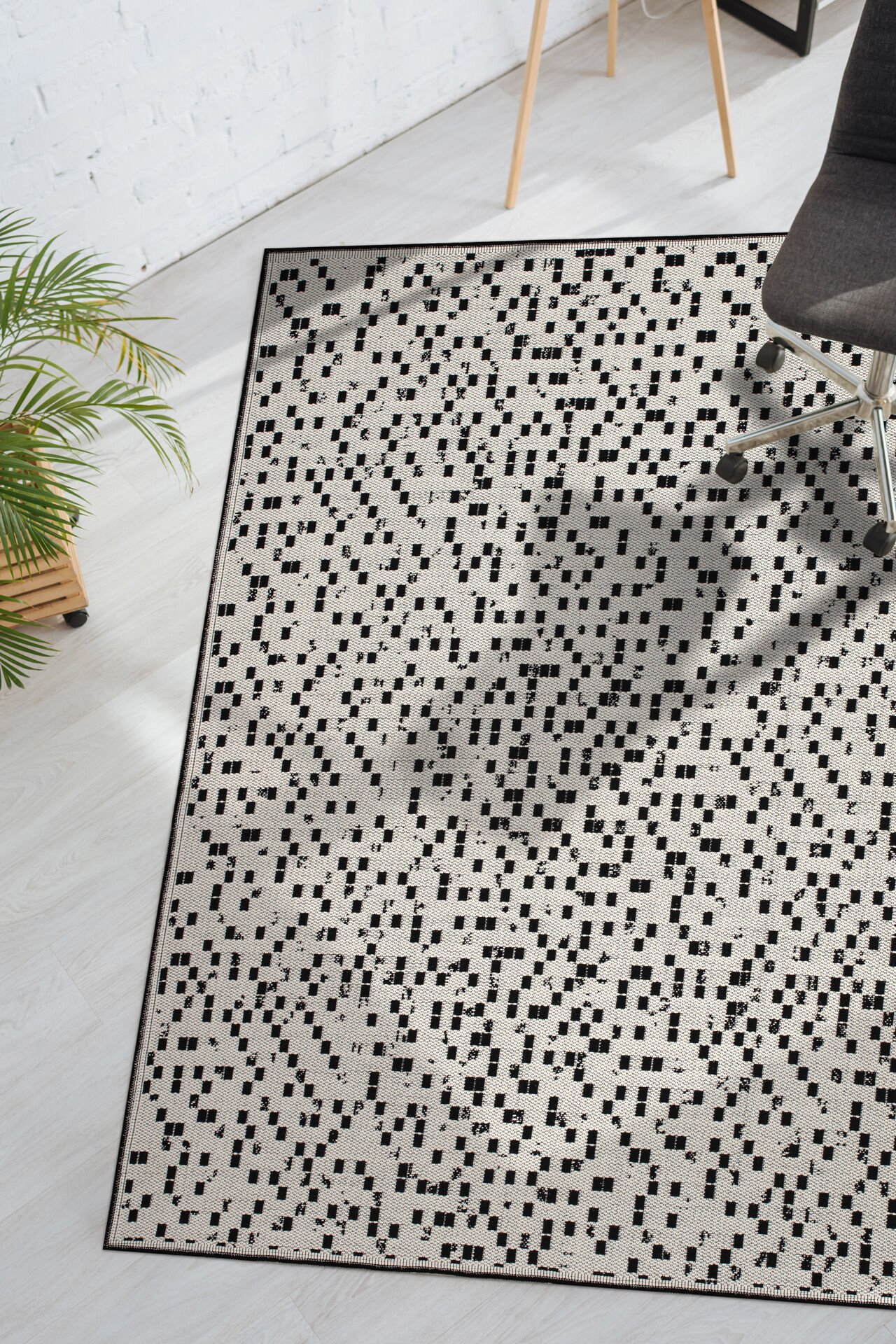 Senna Kilim Dokuma ve Kaymaz Taban Antialerjik Makinede Yıkanabilir Leke Tutmaz Halı Beyaz