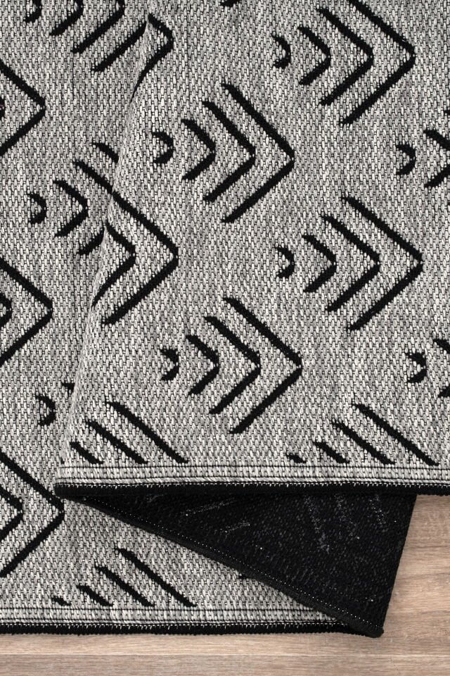 Senna Kilim Dokuma ve Kaymaz Taban Antialerjik Makinede Yıkanabilir Leke Tutmaz Halı Gri