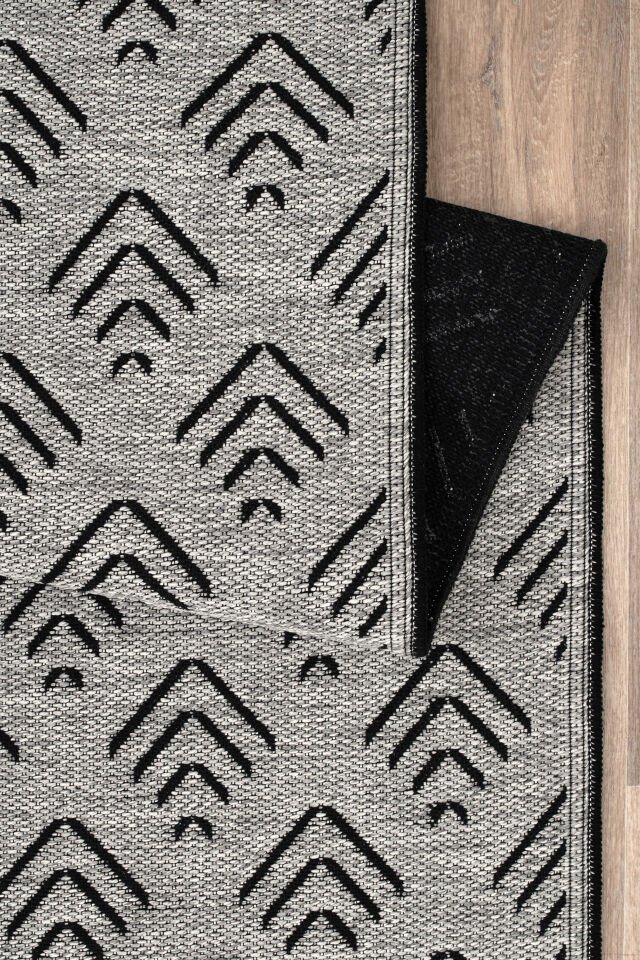 Senna Kilim Dokuma ve Kaymaz Taban Antialerjik Makinede Yıkanabilir Leke Tutmaz Halı Gri