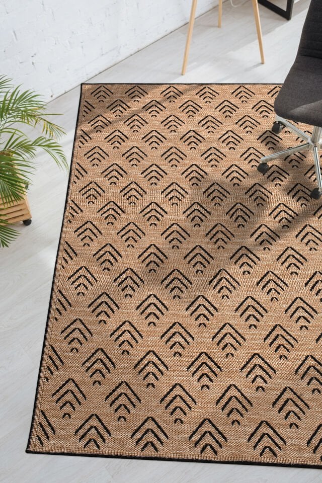 Senna Kilim Dokuma ve Kaymaz Taban Antialerjik Makinede Yıkanabilir Leke Tutmaz Halı Bej