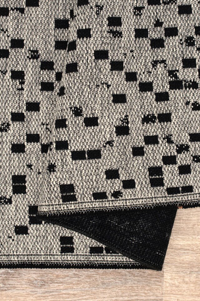 Senna Kilim Dokuma ve Kaymaz Taban Antialerjik Makinede Yıkanabilir Leke Tutmaz Halı Gri