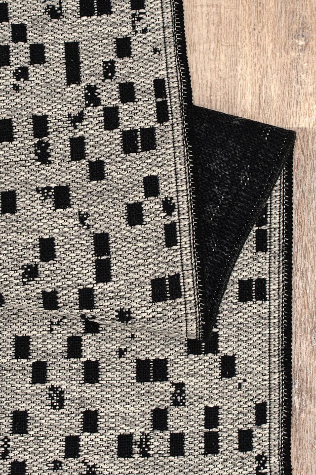 Senna Kilim Dokuma ve Kaymaz Taban Antialerjik Makinede Yıkanabilir Leke Tutmaz Halı Gri