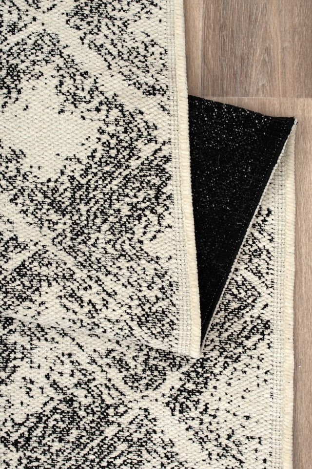 Serelia Şönil Kilim Dokuma ve Kaymaz Taban Antialerjik Makinede Yıkanabilir Leke Tutmaz Halı Beyaz