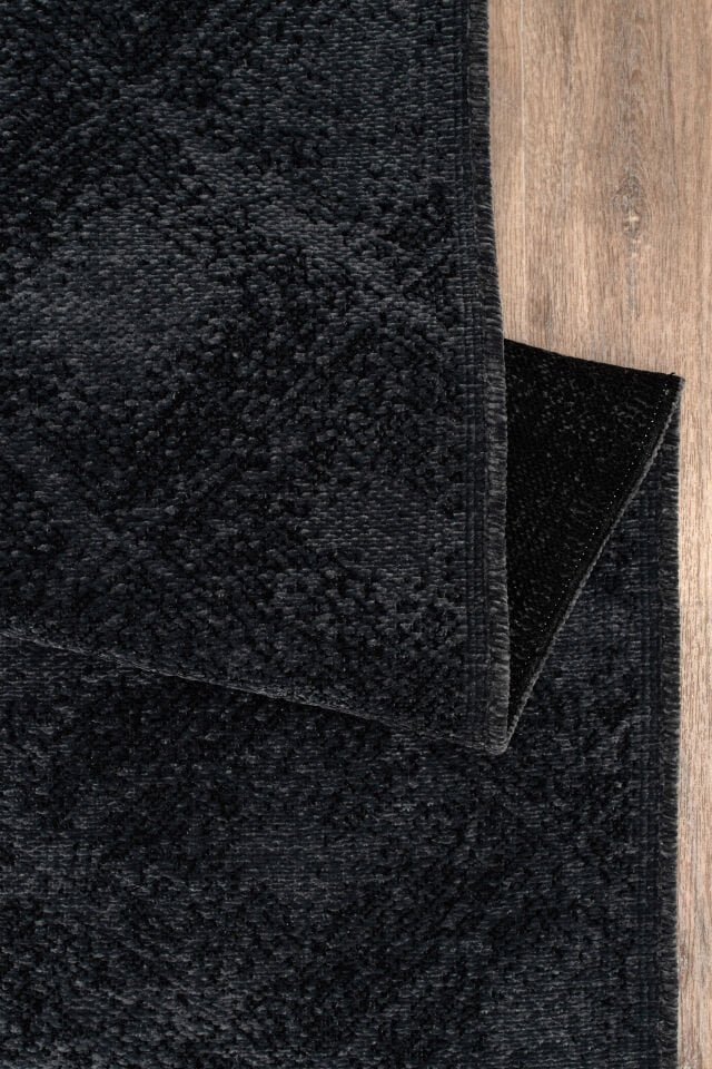 Serelia Şönil Kilim Dokuma ve Kaymaz Taban Antialerjik Yıkanabilir Leke Tutmaz Halı Antrasit