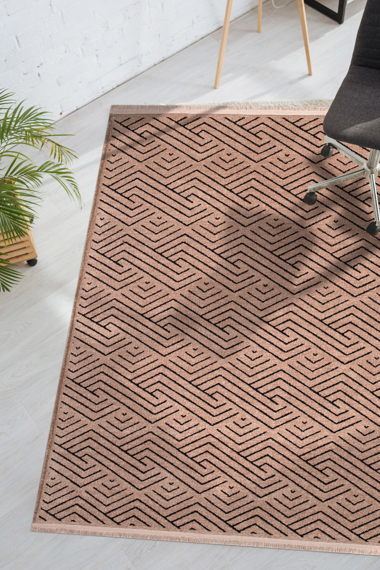 Serelia Şönil Kilim Dokuma ve Kaymaz Taban Antialerjik Makinede Yıkanabilir Leke Tutmaz Halı Bej