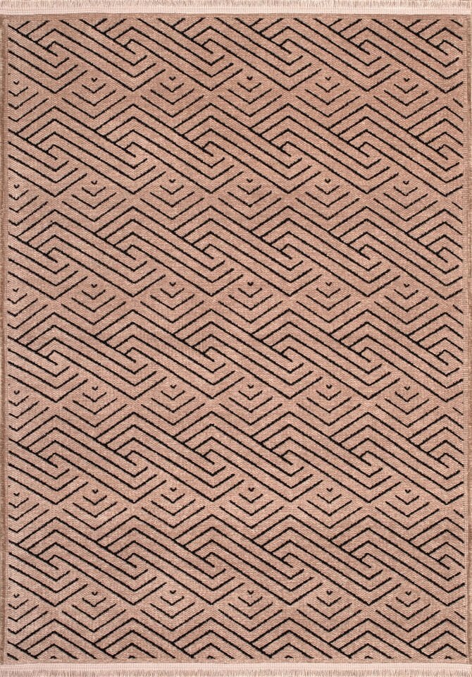 Serelia Şönil Kilim Dokuma ve Kaymaz Taban Antialerjik Makinede Yıkanabilir Leke Tutmaz Halı Bej