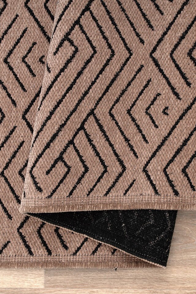 Serelia Şönil Kilim Dokuma ve Kaymaz Taban Antialerjik Makinede Yıkanabilir Leke Tutmaz Halı Bej