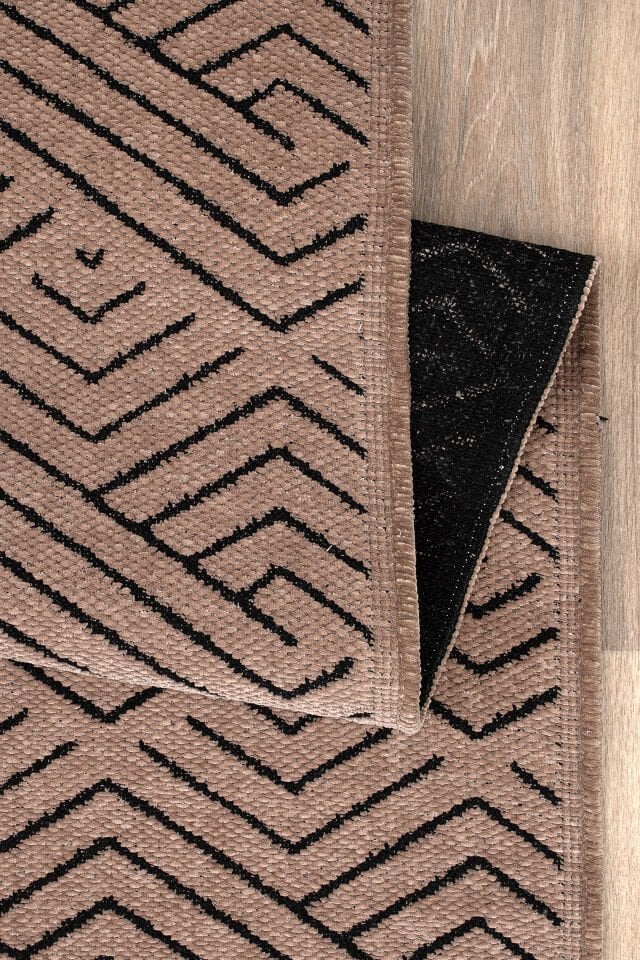 Serelia Şönil Kilim Dokuma ve Kaymaz Taban Antialerjik Makinede Yıkanabilir Leke Tutmaz Halı Bej