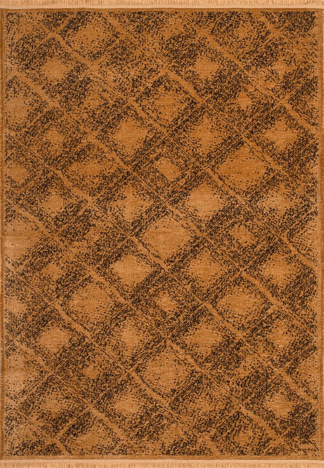 Serelia Şönil Kilim Dokuma Ve Kaymaz Taban Antialerjik Makinede Yıkanabilir Leke Tutmaz Halı Hardal